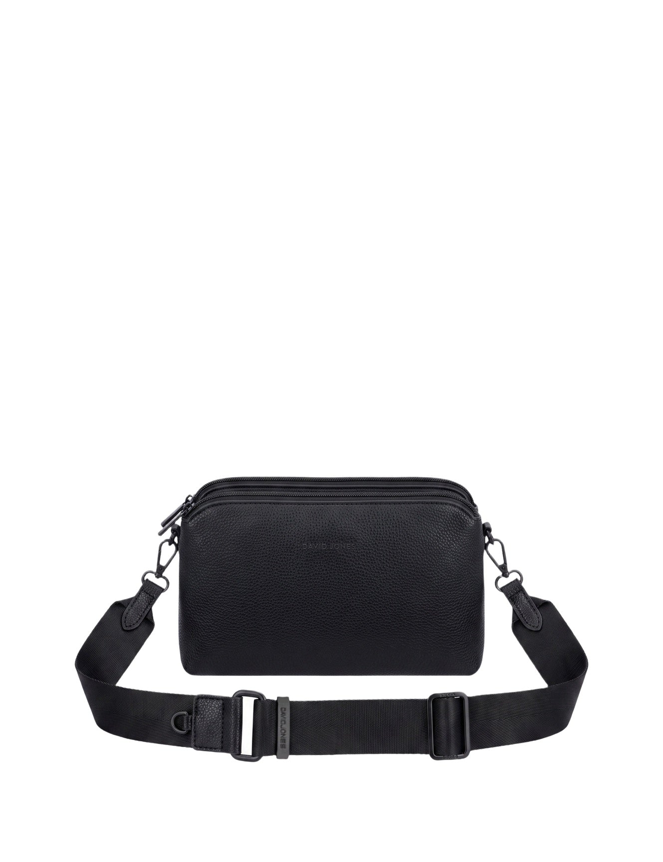 Borsa a Spalla in Polyurethane Nero