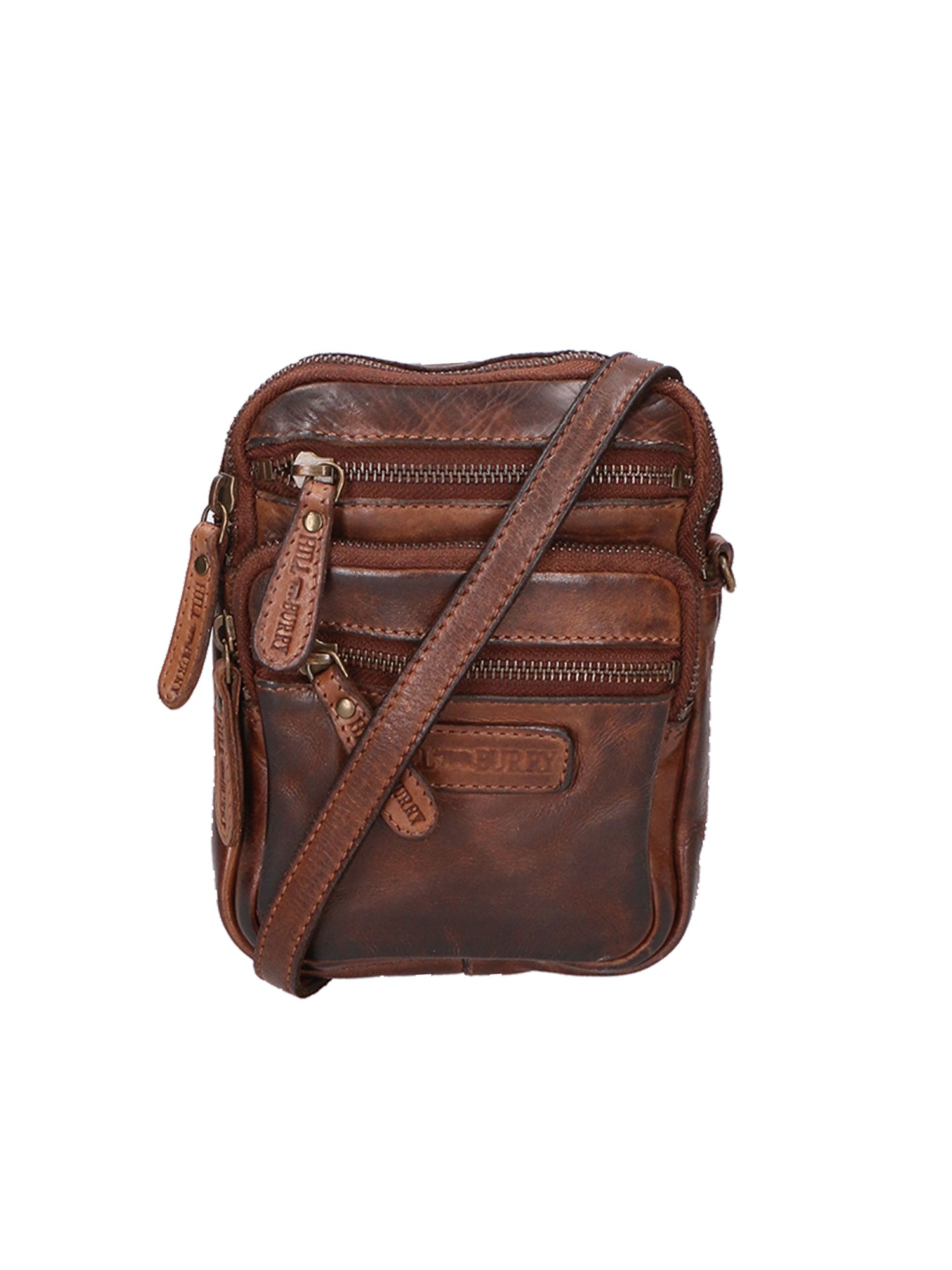 Borsa a tracolla da uomo Vera pelle RFID HILB-3192W-T.MORO Hill Burry