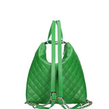 Women's shoulder bag convertible into a backpack in genuine leather Made in Italy 30x31x6 cm