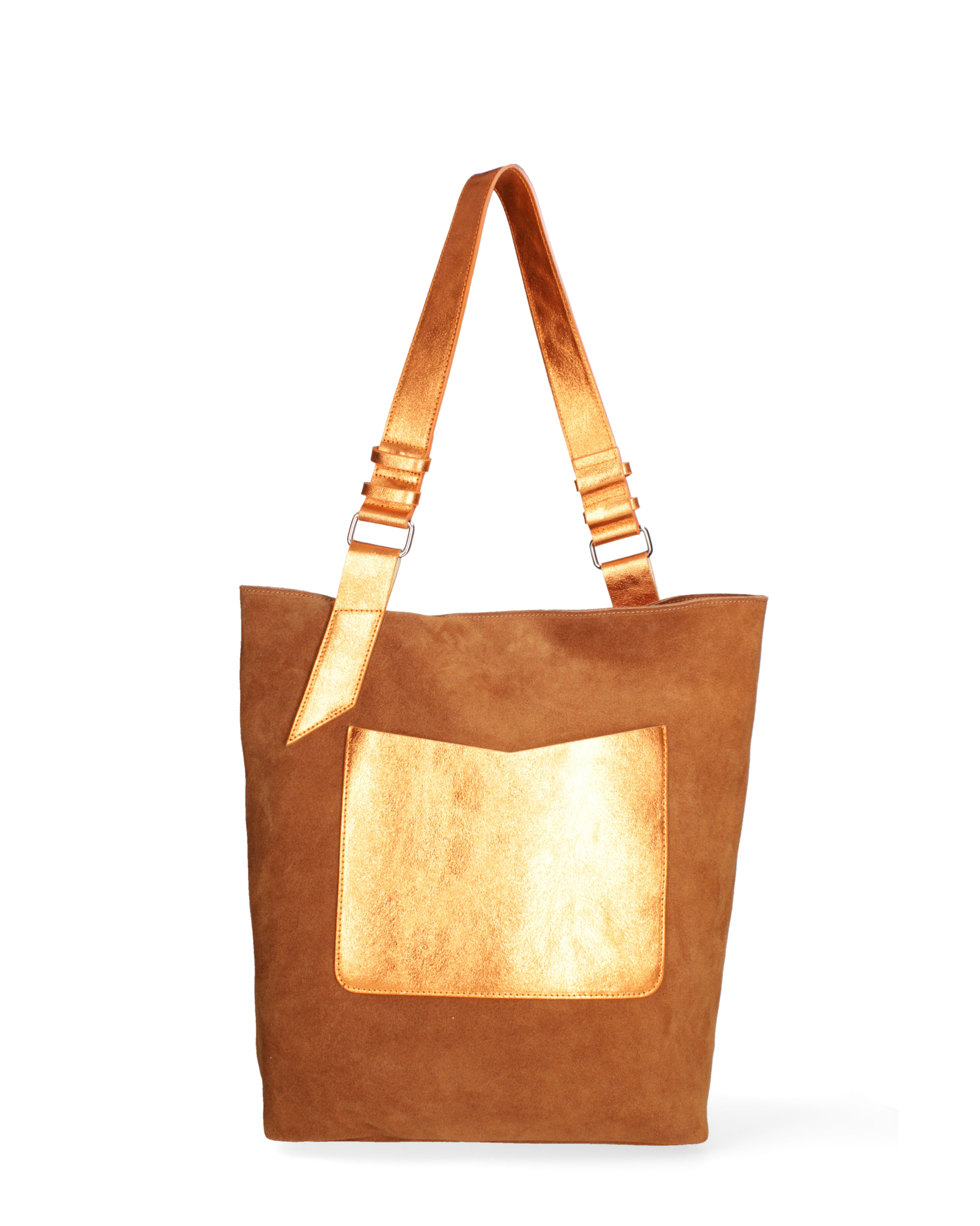 Borsa a spalla da donna Vera pelle 07312-D56A CUOIO+L006 Roberta Rossi