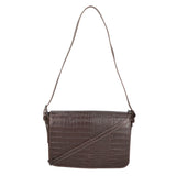 Azzurra Borsa a spalla da donna Vera pelle croco 05699-C23 T.MORO Gave Lux