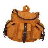 Micaela ZG3006-CUOIO COGNAC Zaino unisex in canvas e vera pelle Gave Lux