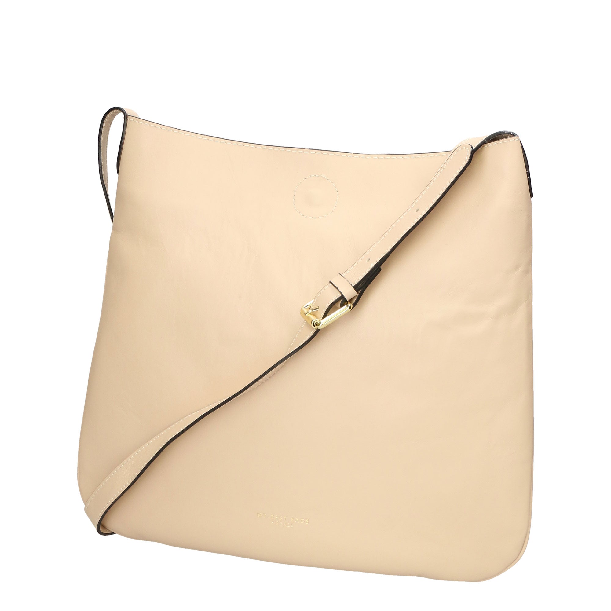 Borsa a tracolla da donna 100% pelle MYB-6030-FW-1183 BEIGE My Best Bag