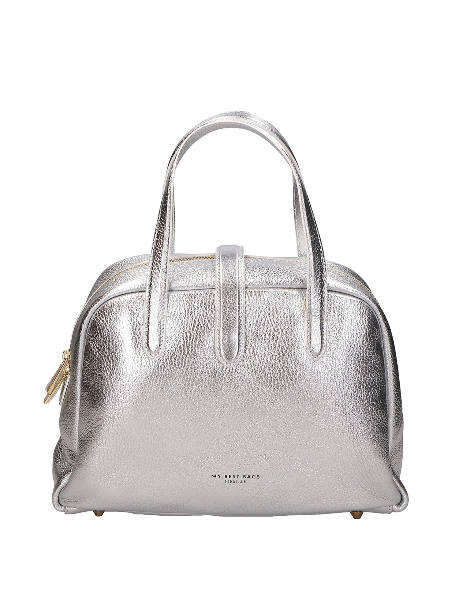 Borsa a mano da donna 100% vera pelle MYB-7025-SS-DL1 SILVER My Best Bag