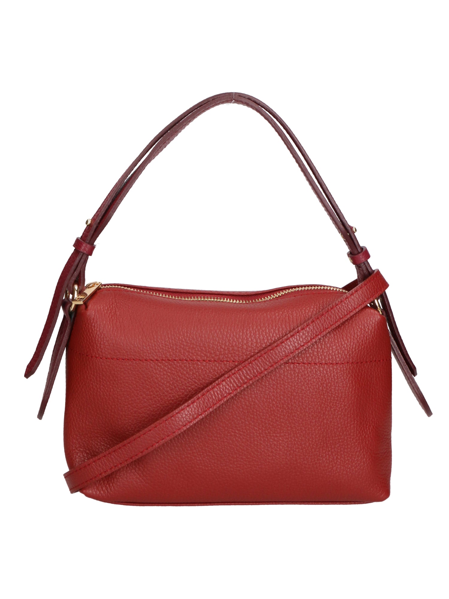 Vivienne Borsa a spalla da donna Vera pelle 06674-D10 RUBINO + D34 BORD Gave Lux