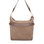 Vera pelle 04163-L134 TAUPE SCURO +SC11 TAUPE SCURO Borsa a spalla da donna Elowen Ultra Chiara Ferretti