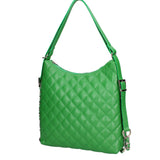 Women's shoulder bag convertible into a backpack in genuine leather Made in Italy 30x31x6 cm