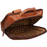 Zaino unisex in vera pelle Made in Italy Pelle di vacchetta ingrassata SN5863347-TAN Santini Firenze