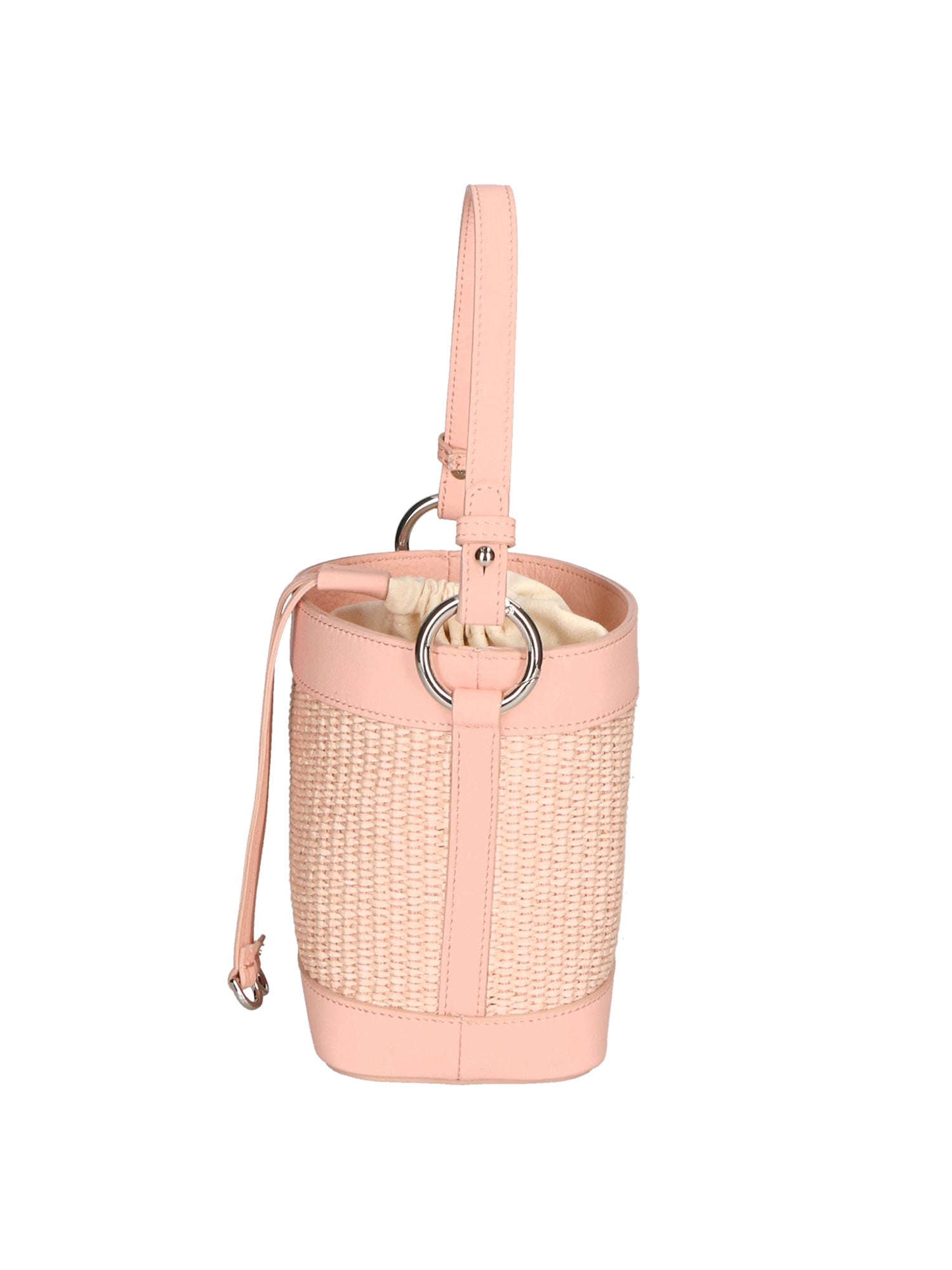 Borsa a secchiello da donna Misto pelle e tessuto MYB-05166-SS-506+S13 ROSA My Best Bag