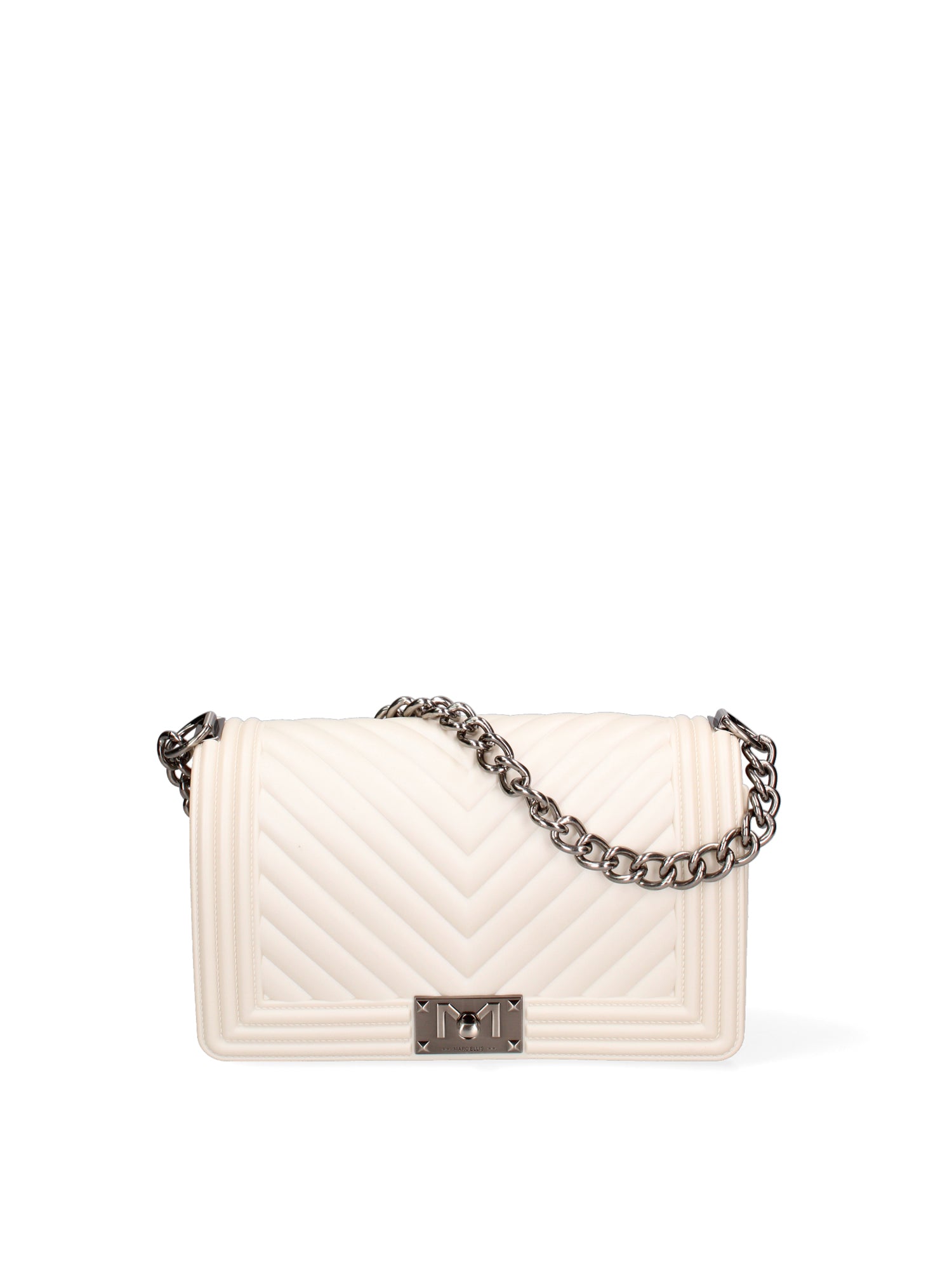 Borsa a mano da donna 100% Pvc FLAT-M 24-WHITECAP - BRUSH CDF Marc Ellis