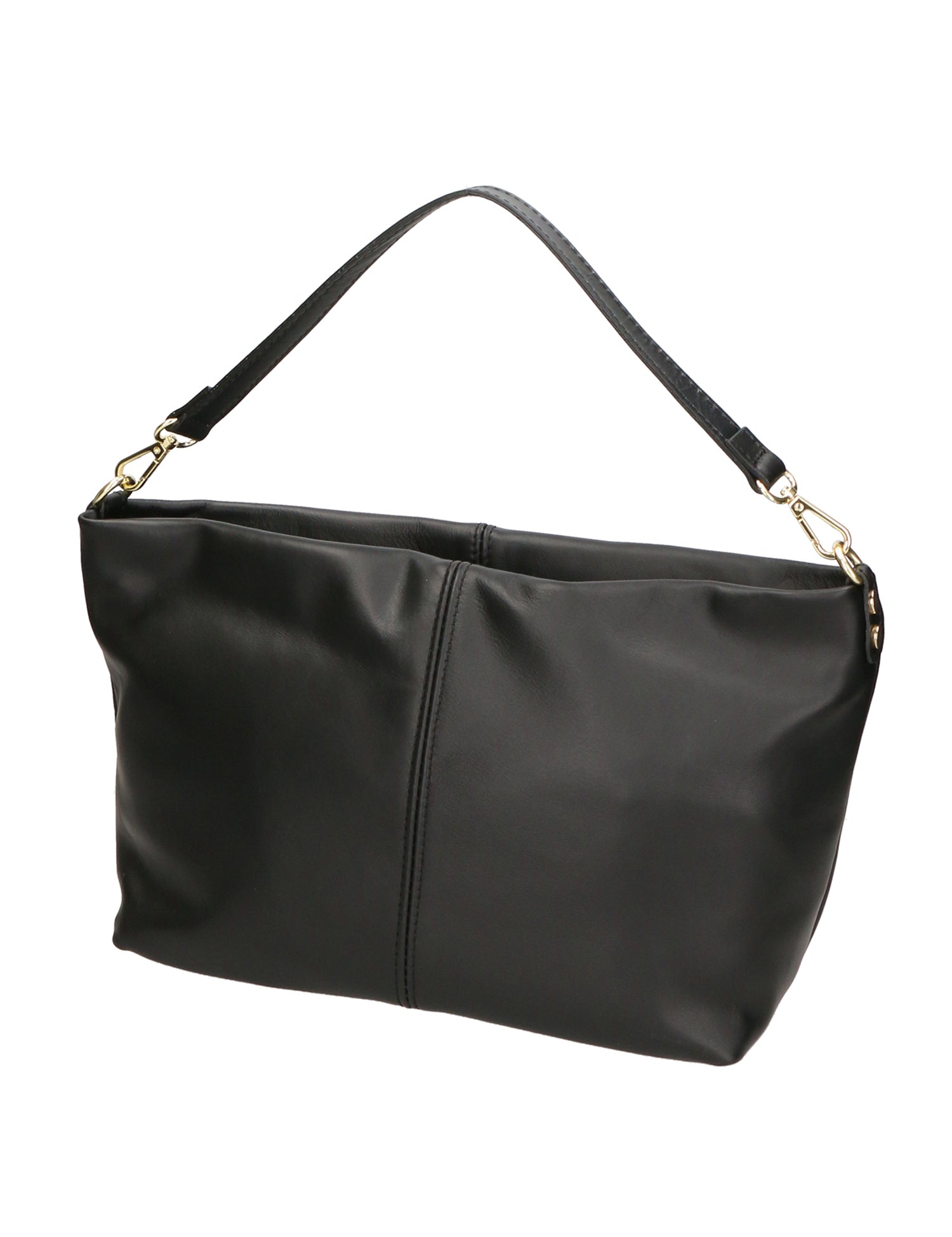 Ginevra Borsa a spalla da donna Vera pelle 05936-NERO BLACK Gave Lux