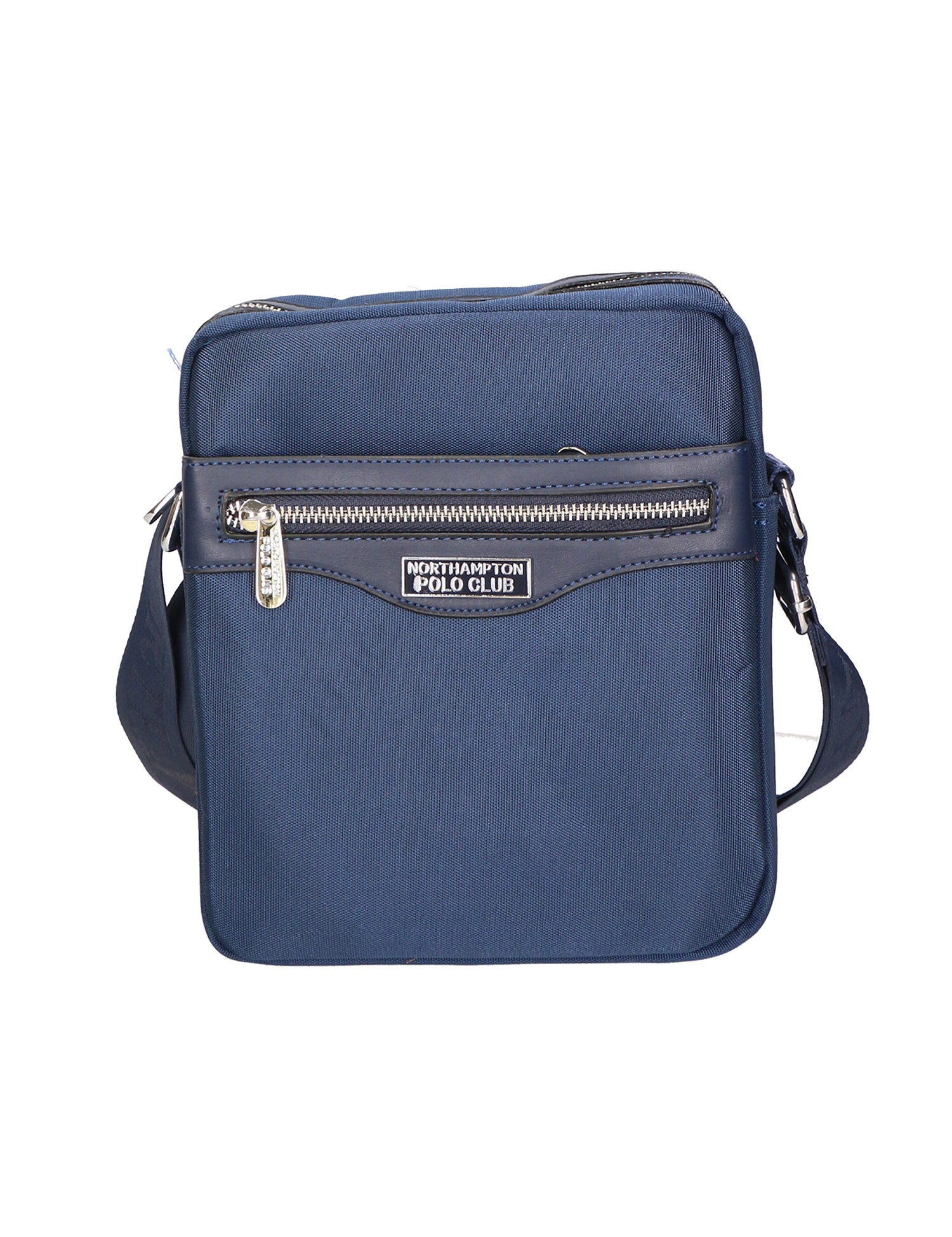 Borsa a tracolla uomo Pelle PU e nylon PCL3071-BLU Northampton Polo Club