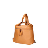 Women's White Convertible Shoulder Bag in Genuine Leather Made in Italy 30x26x9 cm