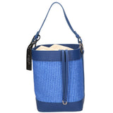 Borsa a secchiello da donna Misto pelle e tessuto MYB-05165-SS-530+S22 BLUETTE My Best Bag