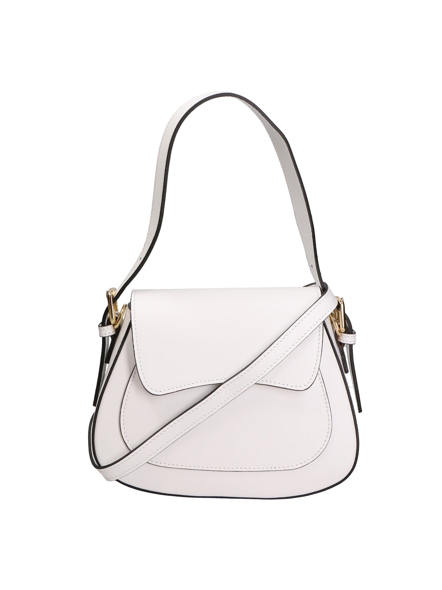 Giulia Borsa a spalla da donna Vera pelle 05958-L101 BIANCO Gave Lux