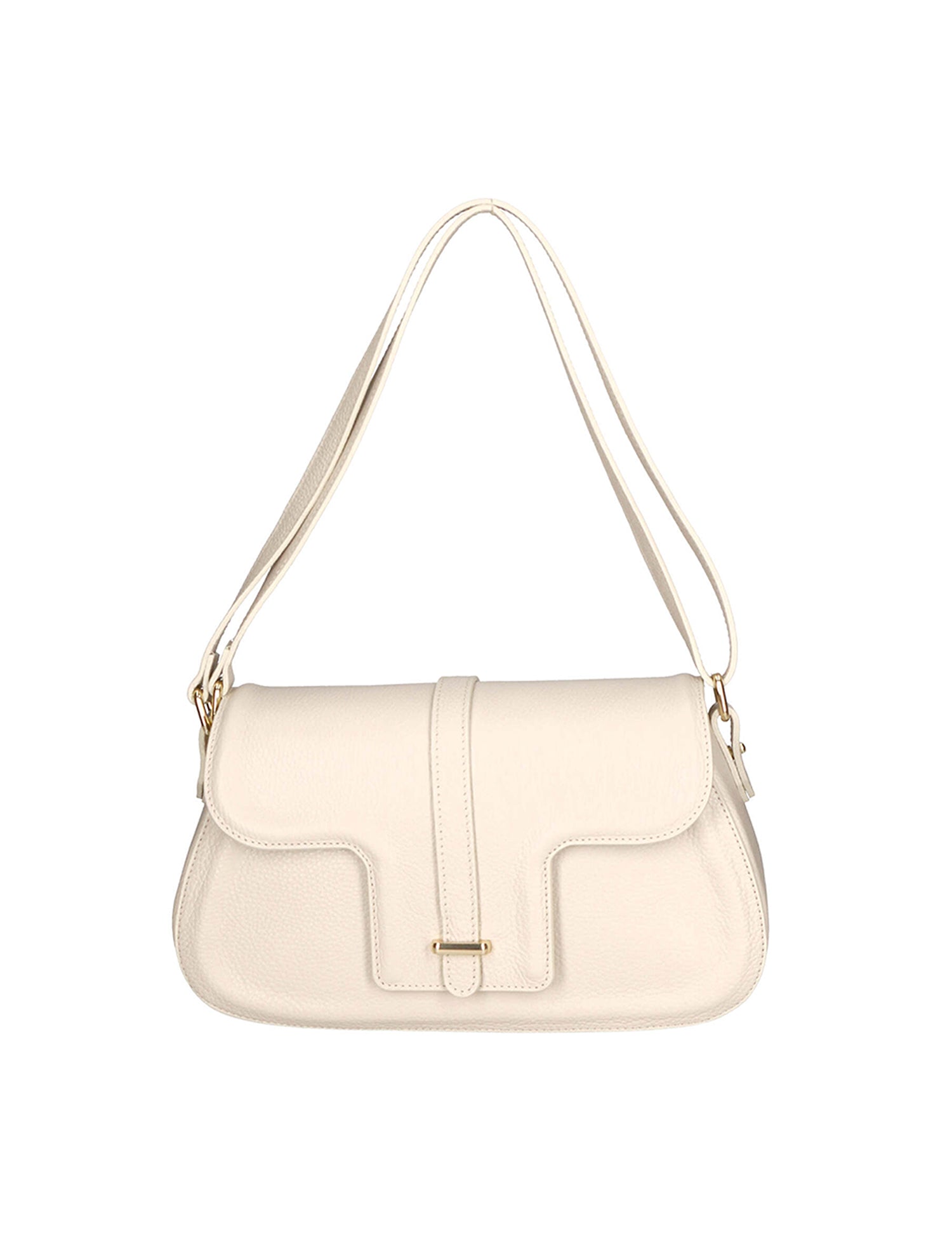 Alena Borsa a spalla da donna Vera pelle 04999-D37 LATTE MILK Gave Lux