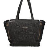Valoria Pro Borsa a spalla da donna 100% poliuretano B16890GR-NERO Braccialini