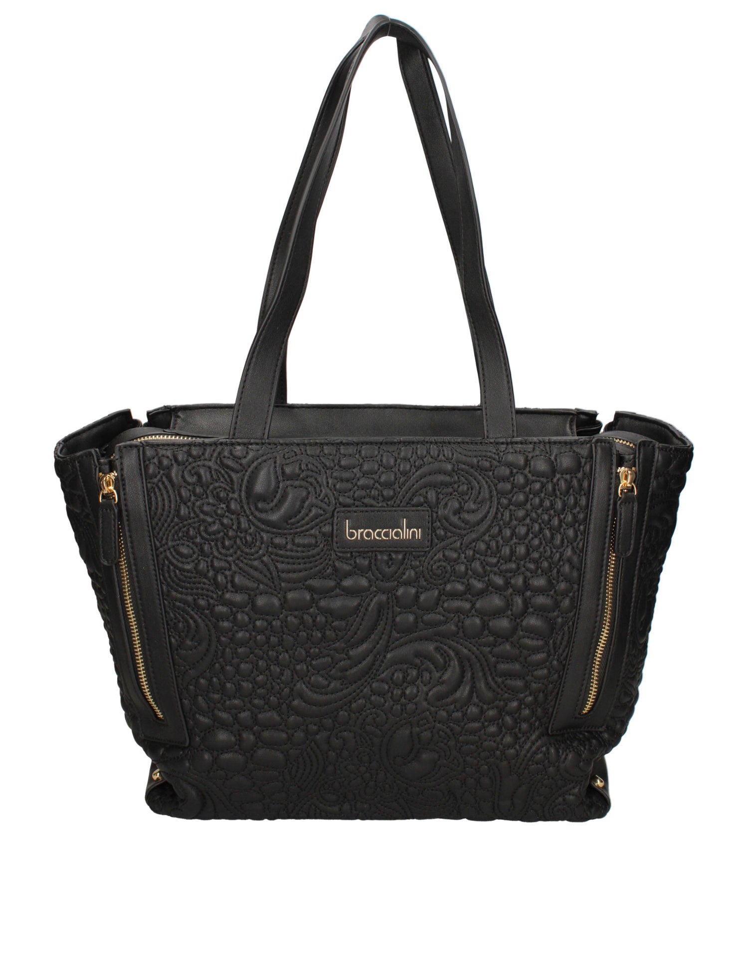 Valoria Pro Borsa a spalla da donna 100% poliuretano B16890GR-NERO Braccialini