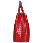 Letizia Borsa a mano da donna Pelle stampata croco 06542-ROSSO SCURO Gave Lux