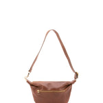 Borsa a spalla unisex in vera pelle 100% cotone 4603-MARRONE Alessia Firenze