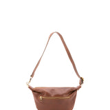 Borsa a spalla unisex in vera pelle 100% cotone 4603-MARRONE Alessia Firenze