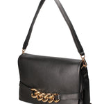 Borsa a spalla da donna Vera pelle JR-W-1160LDO-BLACK-GOLD John Richmond