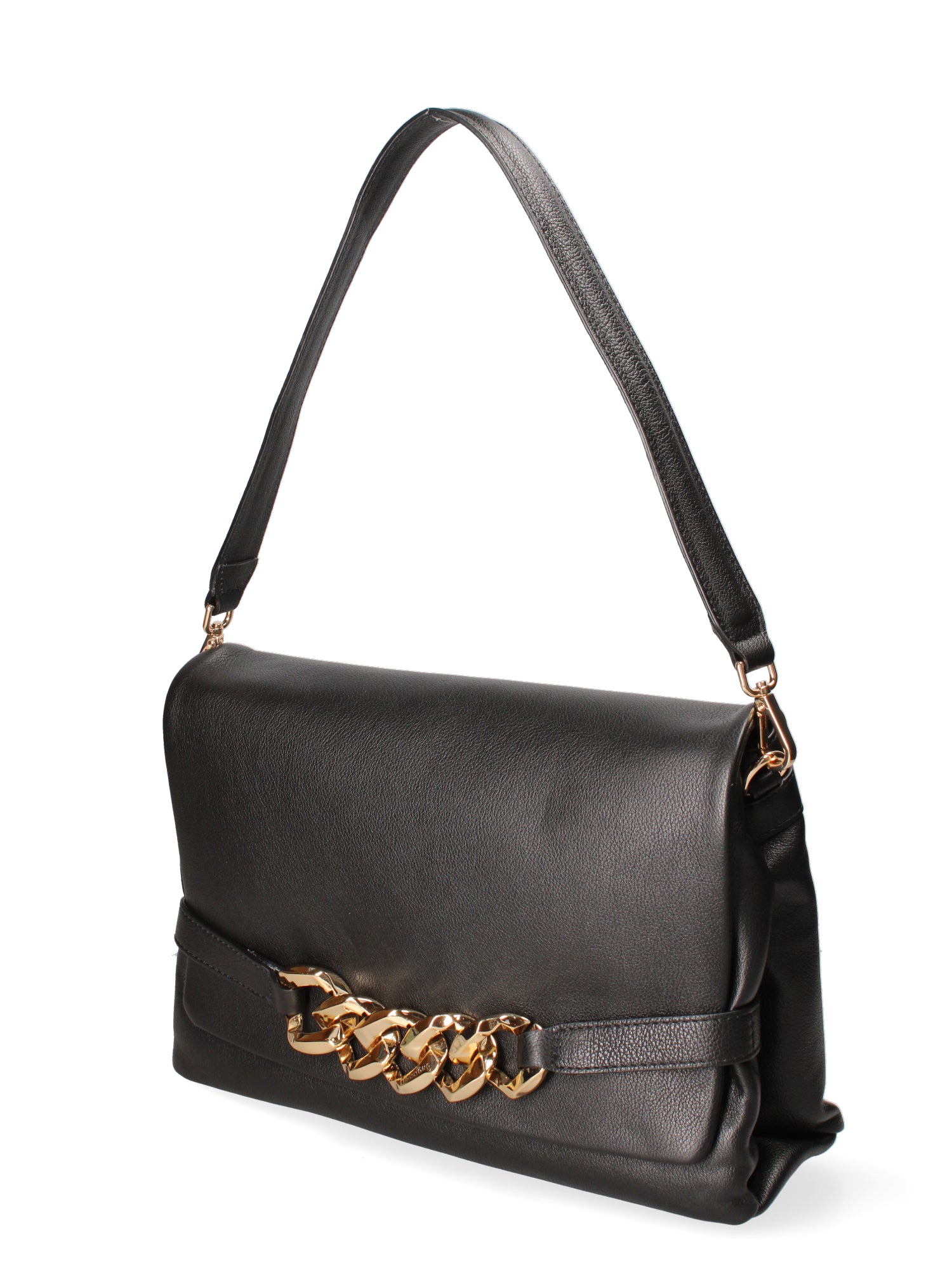 Borsa a spalla da donna Vera pelle JR-W-1160LDO-BLACK-GOLD John Richmond