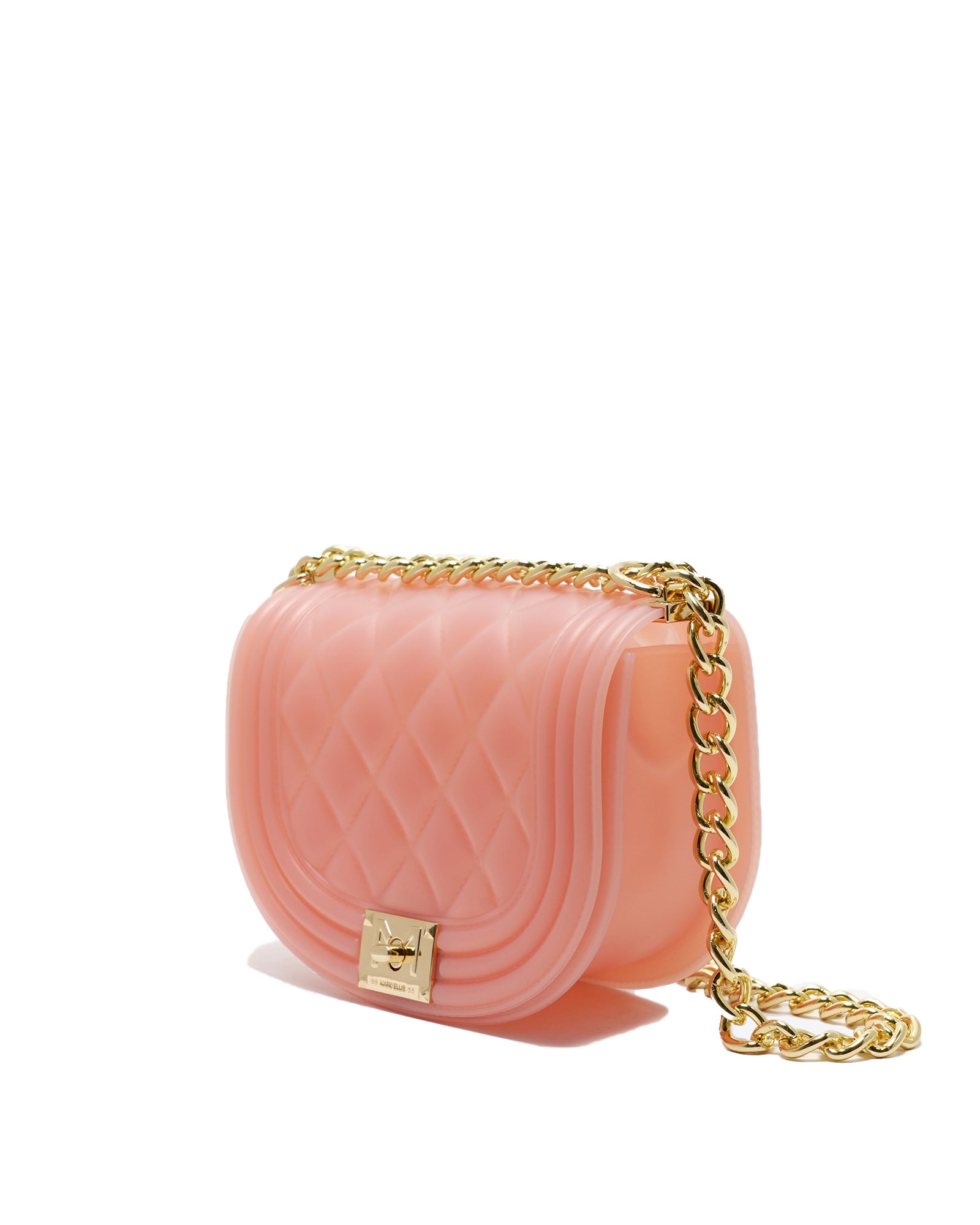 Borsa a mano da donna 100% PVC FLAT ZOE-MAUVE + LIGHT GOLD Marc Ellis