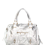Novara Borsa a spalla da donna Vera pelle 06090 LM-L001 ARGENTO Gave Lux