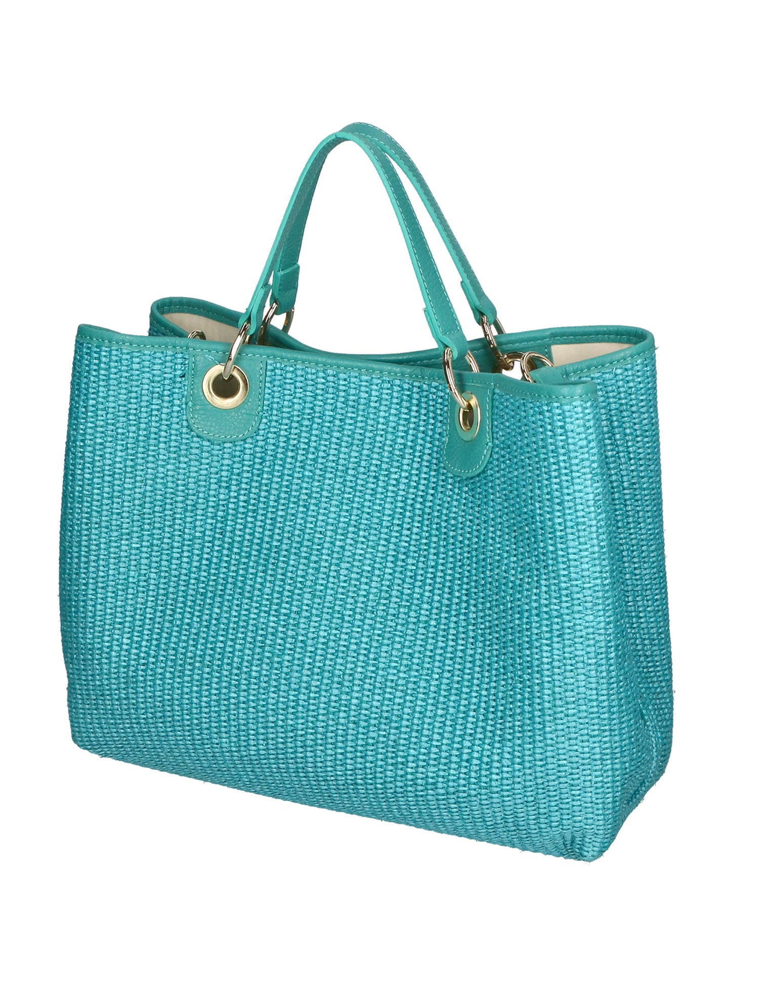 Borsa a mano da donna Paglia & Pelle MYB-05168-SS-179+D30 ACQUA My Best Bag