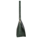 Lorelei Borsa a spalla da donna Vera pelle croco 06498-017 VERDE BOTTIGLIA Gave Lux