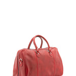 Borsa da viaggio unisex in vera pelle 100% cotone 4040-ROSSO Alessia Firenze