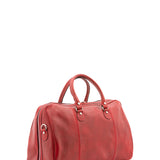 Borsa da viaggio unisex in vera pelle 100% cotone 4040-ROSSO Alessia Firenze