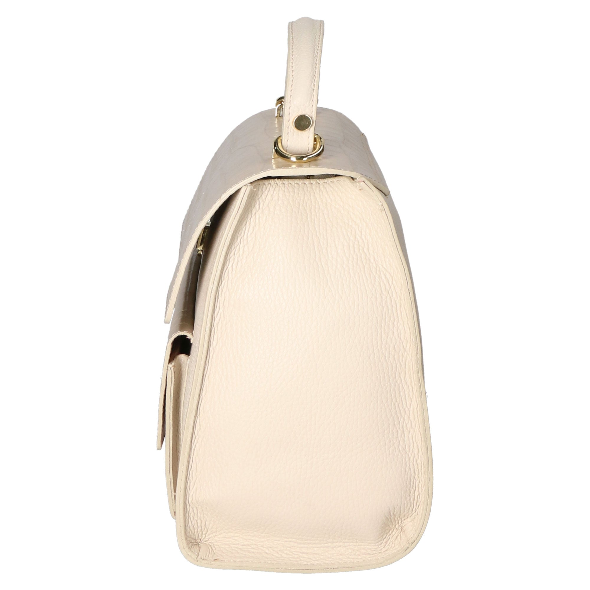 Borsa a mano da donna Made in Italy Vera pelle MYB-7034-SS-D37+C37 BEIGE My Best Bag