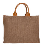 Allison Borsa a spalla da donna Paglia e pelle 05117-25 S17 CUOIO SCURO Gave Lux
