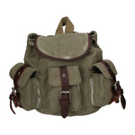 Micaela ZG3006-VERDE GREEN Zaino unisex in canvas e vera pelle Gave Lux