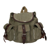 Micaela ZG3006-VERDE GREEN Zaino unisex in canvas e vera pelle Gave Lux
