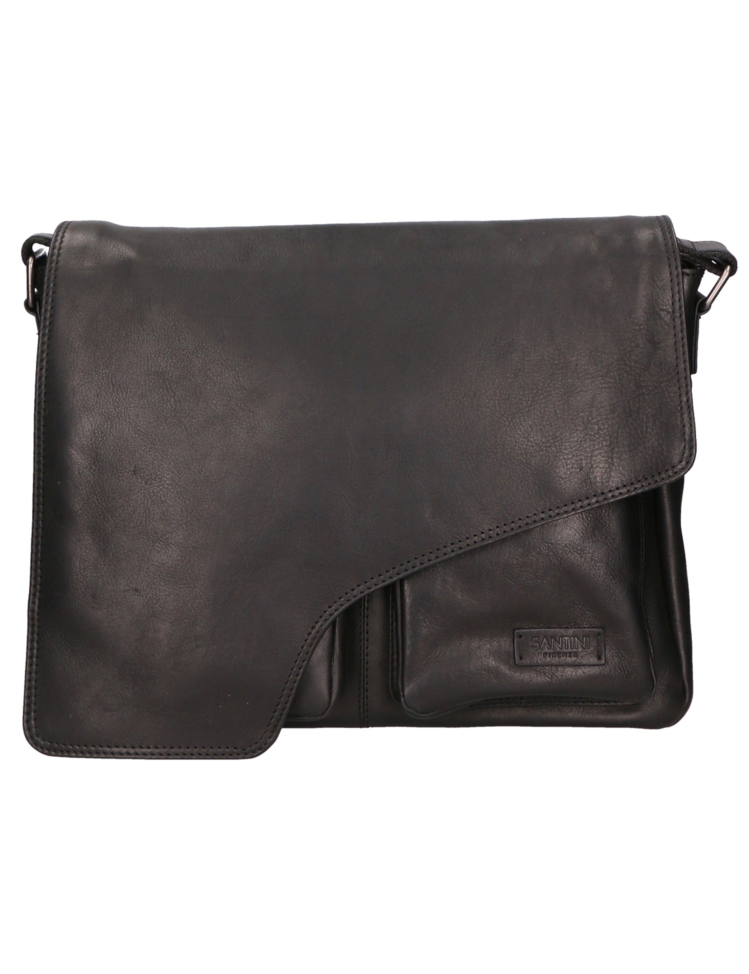 Borsa a mano unisex vera pelle Made in Italy SN5861947-BLACK Santini Firenze