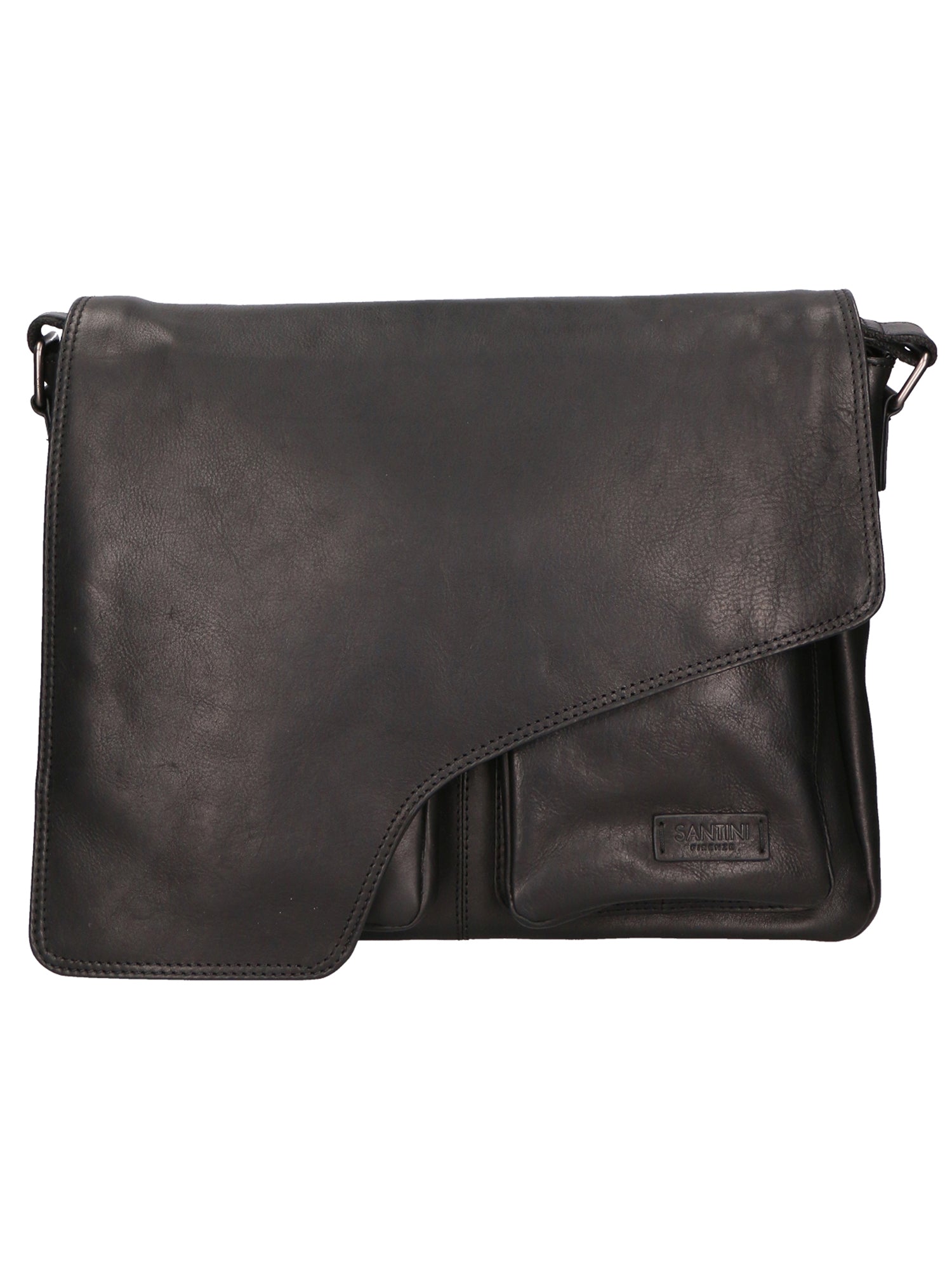 Borsa a mano unisex vera pelle Made in Italy SN5861947-BLACK Santini Firenze