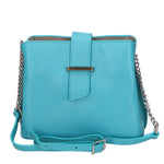 Eridana Borsa a tracolla da donna Vera pelle 1137-CIELO Gave Lux