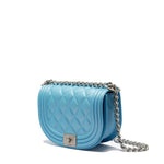 Borsa a mano da donna 100% PVC FLAT ZOE-NORSE BLUE + OFF SILVER Marc Ellis