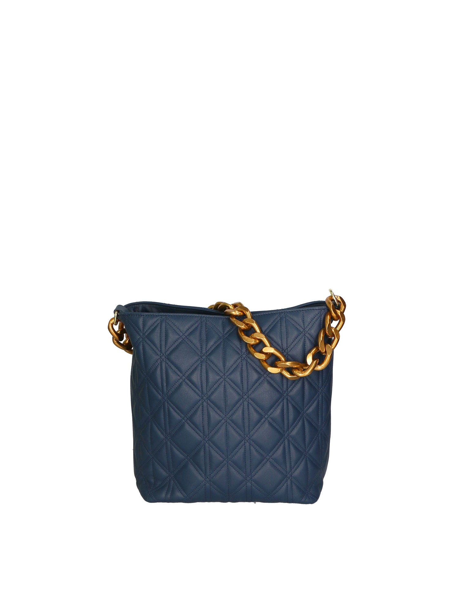 Adra Borsa a spalla da donna Vera pelle 04538-S24 BLU JEANS Gave Lux