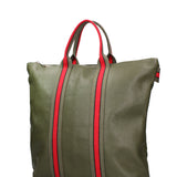 Borsa a mano convertibile in zaino da donna In Vera pelle Made in Italy 43x38x12 cm