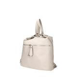 Women's White Convertible Shoulder Bag in Genuine Leather Made in Italy 30x26x9 cm
