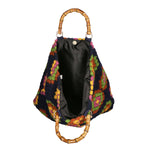 Luana Borsa a mano da donna Lana e vera pelle 04466-NERO Gave Lux