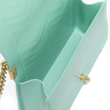 Borsa a mano da donna 100% Pvc FLAT M MANHATTAN-VERDE ACQUA + OFF GOLD Marc Ellis
