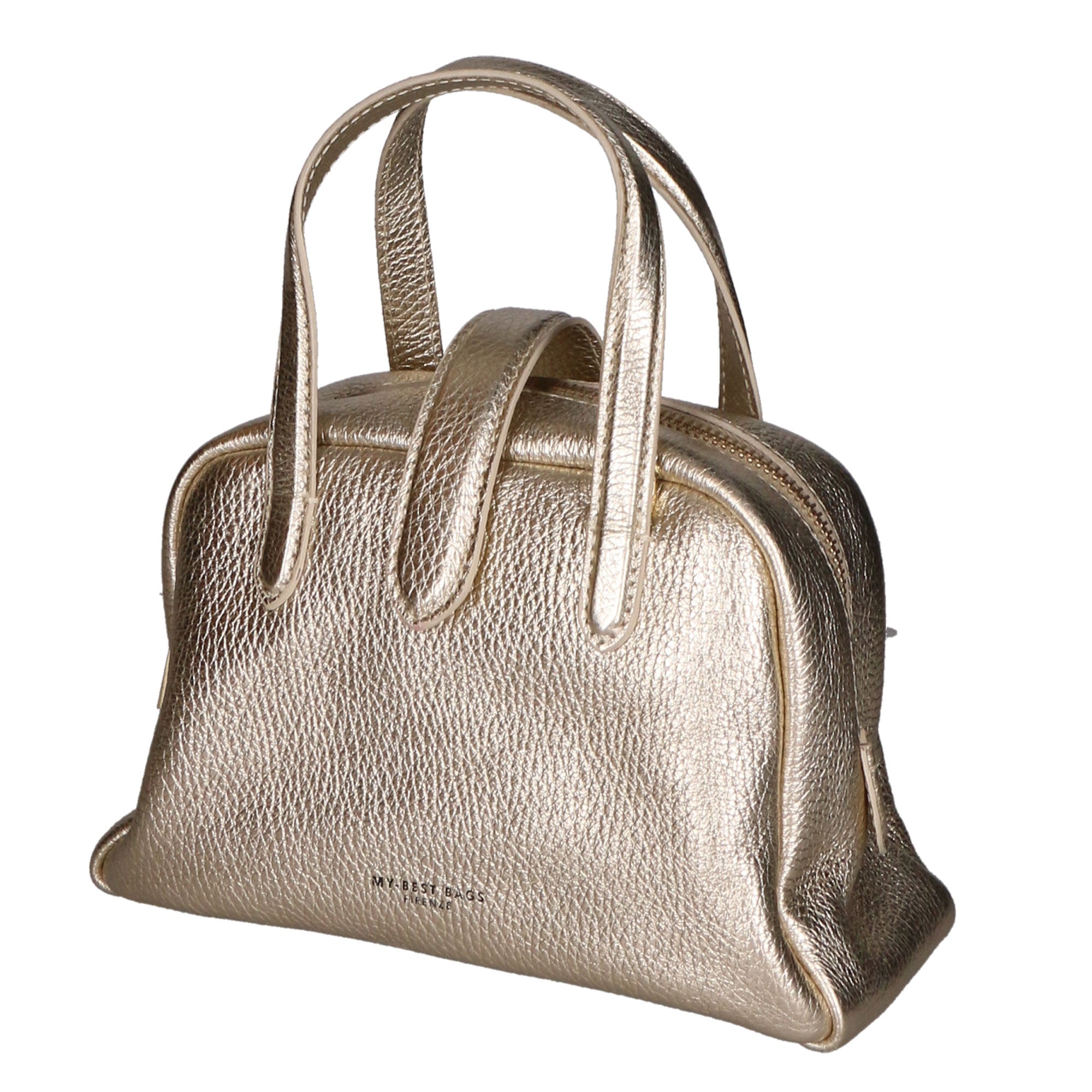 Borsa a mano da donna 100% vera pelle MYB-6008-FW-DL5 PLATINO My Best Bag