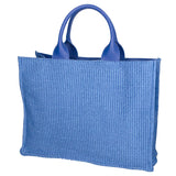 Borsa a mano da donna Misto pelle e tessuto Made in Italy 31x41,5x15,5 cm