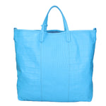 Borsa a mano da donna Vera pelle stampata coccodrillo MYB-7043-SS-SS99 TURCHESE My Best Bag