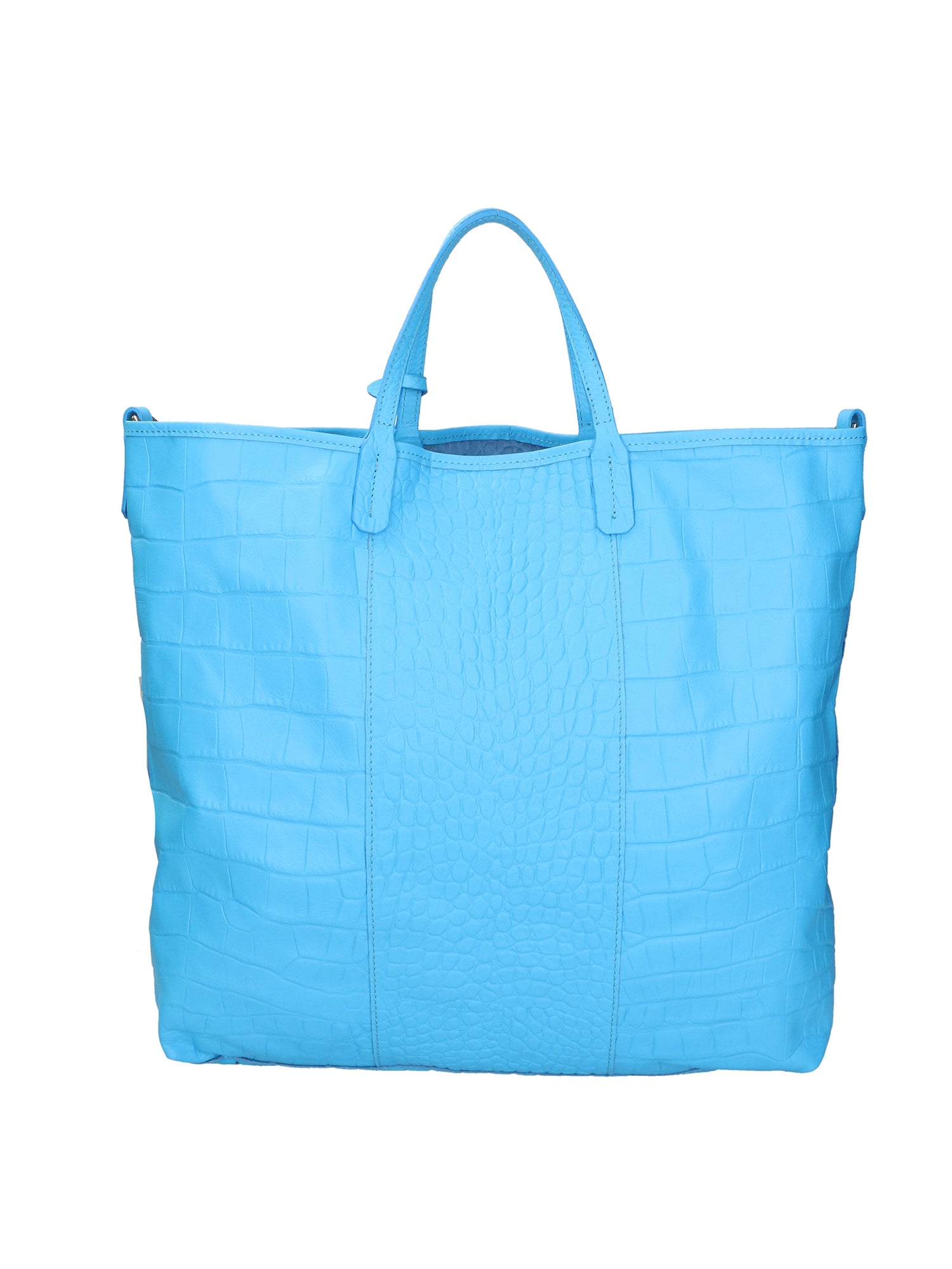 Borsa a mano da donna Vera pelle stampata coccodrillo MYB-7043-SS-SS99 TURCHESE My Best Bag